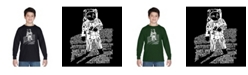 LA Pop Art Boy's Word Art Long Sleeve T-Shirt - Astronaut